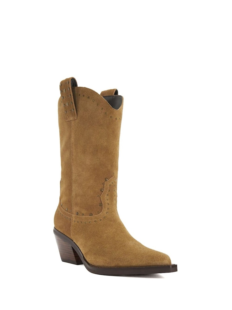Creme - Dune London – Podeo – Westernstiefel mit Nietenbesatz - Bild 2 von 6