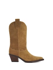 Creme - Dune London – Podeo – Westernstiefel mit Nietenbesatz - Bild 3 von 6