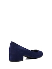 Dune London Blue Wide Fit Bracket Low Heel Comfort Court Shoes - Image 3 of 5