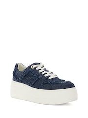 modra - Dune London Evangelyn Flatform Lace-Up Trainers - Slika 1 iz 5