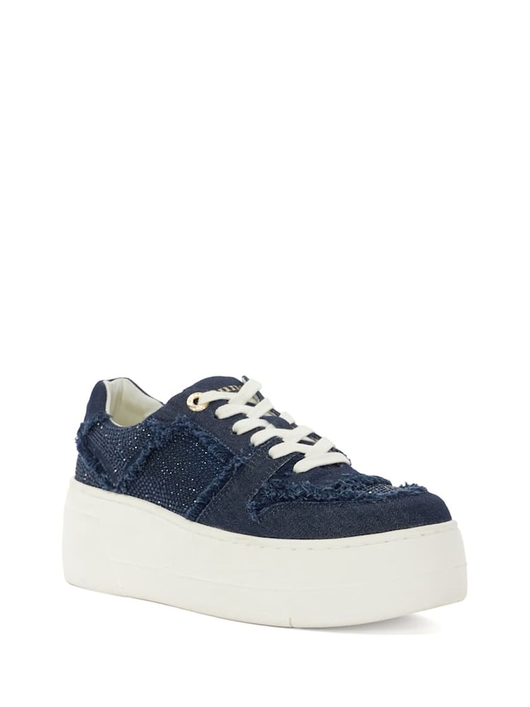 modra - Dune London Evangelyn Flatform Lace-Up Trainers - Slika 1 iz 5 modra - Dune London Evangelyn Flatform Lace-Up Trainers - Slika 1 iz 5