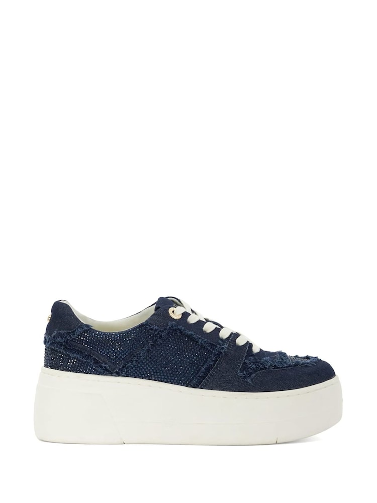modra - Dune London Evangelyn Flatform Lace-Up Trainers - Slika 2 iz 5 modra - Dune London Evangelyn Flatform Lace-Up Trainers - Slika 2 iz 5