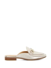 Dune London Gold Glairing Backless Branded Shoes - Image 2 of 6