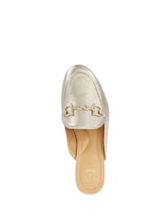 Dune London Gold Glairing Backless Branded Shoes - Image 5 of 6