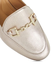 Dune London Gold Glairing Backless Branded Shoes - Image 6 of 6