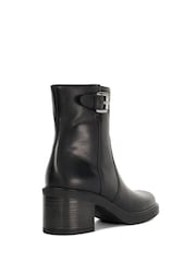 Dune London Black Parlowe Buckle Ankle Boots - Image 3 of 6