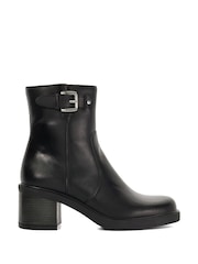 Dune London Black Parlowe Buckle Ankle Boots - Image 4 of 6
