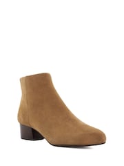Dune London Brown Perrie Low Block Heel Ankle Boots - Image 3 of 5