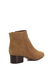 Dune London Brown Perrie Low Block Heel Ankle Boots - Image 4 of 5