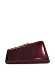 Dune London Burgundy Balancing Clutch Bag - Image 2 of 5