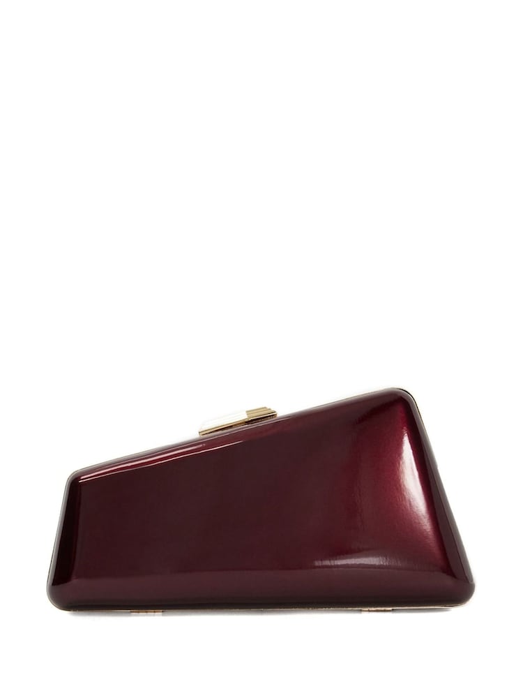 Dune London Burgundy Balancing Clutch Bag - Image 2 of 5