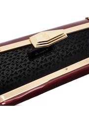 Dune London Burgundy Balancing Clutch Bag - Image 4 of 5