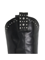 Dune London Black Podeo Western Studded Boots - Image 6 of 6