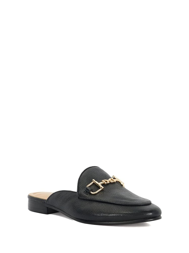 Dune London Black Glairing Backless Branded Shoes - Image 1 of 5