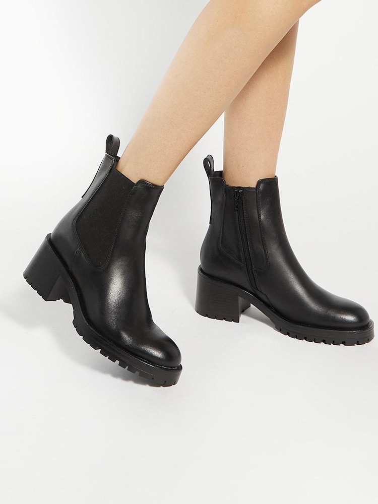 Dune London Black Positivity Ankle Boots - Image 1 of 6
