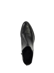 Dune London Black Pouring Block Heel Ankle Boots - Image 4 of 5