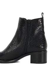 Dune London Black Pouring Block Heel Ankle Boots - Image 5 of 5