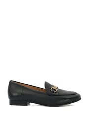 Dune London Black Wide Fit Glair Branded Snaffle Leather Trim Shoes - Image 2 of 6