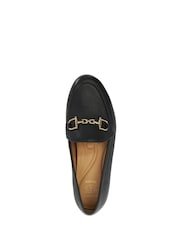 Dune London Black Wide Fit Glair Branded Snaffle Leather Trim Shoes - Image 5 of 6