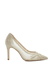Dune London Bridged Shimmer Mesh Mix Court Shoes - Imagem 2 de 6