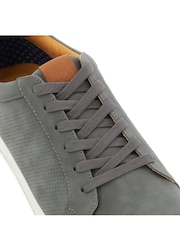 Dune London Light Grey Standard Fit Tezzy Perf Entry Trainers - Image 6 of 6