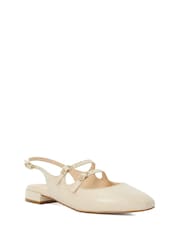 Cream - Dune London Haily Multi Strap Slingback čevlji - Slika 3 iz 6
