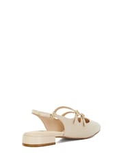 Cream - Dune London Haily Multi Strap Slingback čevlji - Slika 4 iz 6