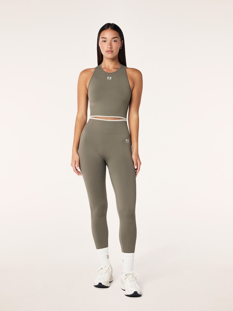 P.E Nation Khaki Camo Restore Seamless Leggings - Image 1 of 3 P.E Nation Khaki Camo Restore Seamless Leggings - Image 1 of 3