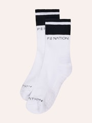 P.E Nation White Homage Socks - Image 1 of 1