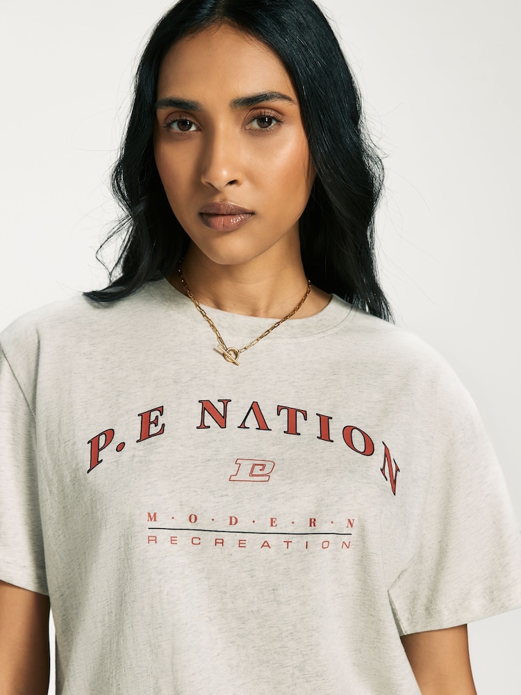 P.E Nation Light Grey Marl Liberation T-Shirt - Image 5 of 5