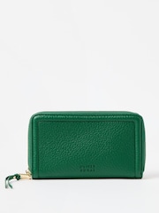 Oliver Bonas Green Maddie Zip Around Purse - Image 1 of 6