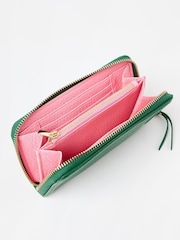 Oliver Bonas Green Maddie Zip Around Purse - Image 5 of 6