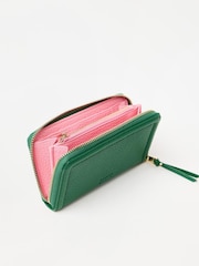 Oliver Bonas Green Maddie Zip Around Purse - Image 6 of 6