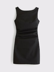 Abercrombie & Fitch Black High Neck Ruched Mini Dress - Image 6 of 6
