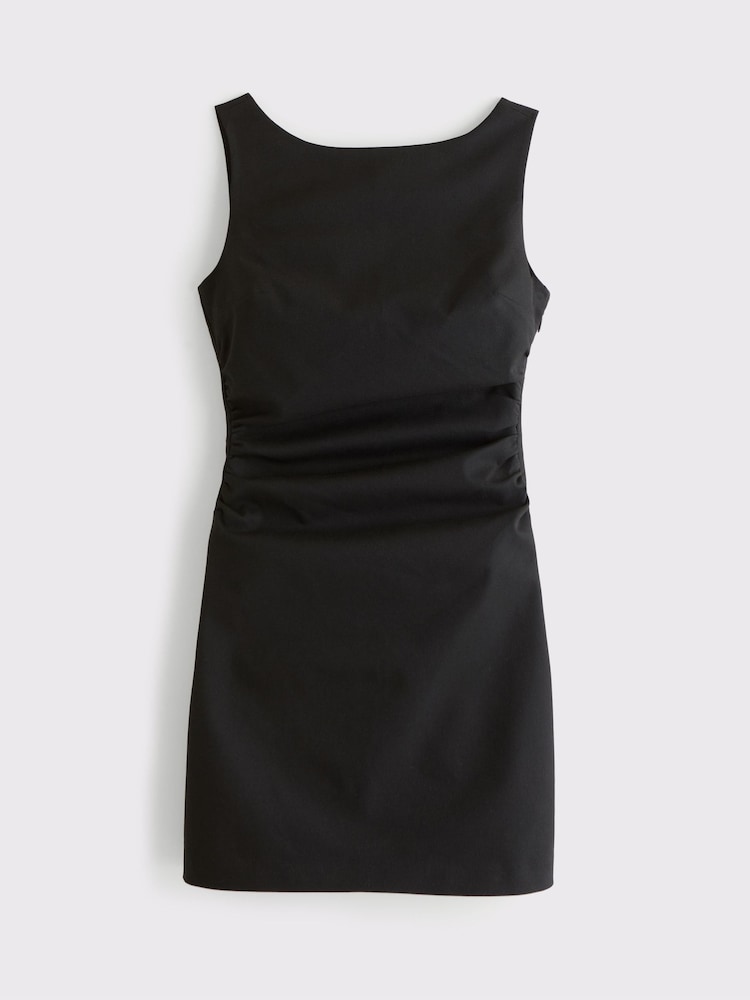 Abercrombie & Fitch Black High Neck Ruched Mini Dress - Image 6 of 6