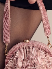 Pink Tassle Hand Held Bag - Image 5 of 5
