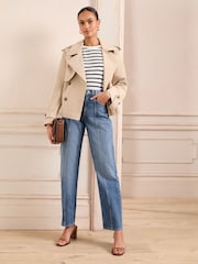 Love & Roses Mid Wash Blue Barrel Leg Jeans - Image 2 of 5