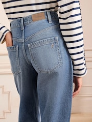 Love & Roses Mid Wash Blue Barrel Leg Jeans - Image 3 of 5