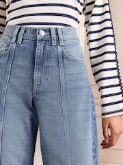 Love & Roses Mid Wash Blue Barrel Leg Jeans - Image 4 of 5