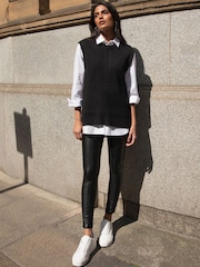 Threadbare Black Cable Knit Sweater Vest - Image 4 of 4