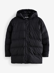 Threadbare Black Hooded Padded Jacket - Image 5 of 5