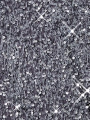 Threadbare Silver Sequin Velour Drop Shoulder Top - Image 6 of 6