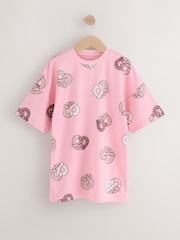 Pink/Purple Avocado Print Nighties 2 Pack (3-16yrs) - Image 2 of 7