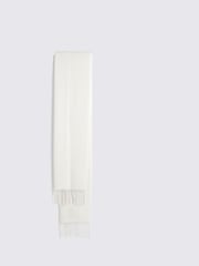 MOSS White Melange Cashmere Blend Winter Scarf - Image 1 of 3