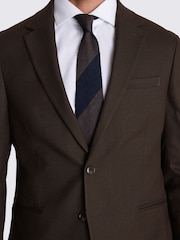 MOSS Brown Slim Fit Brown Flannel Jacket - Image 5 of 7