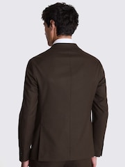 MOSS Brown Slim Fit Brown Flannel Jacket - Image 6 of 7