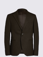 MOSS Brown Slim Fit Brown Flannel Jacket - Image 7 of 7