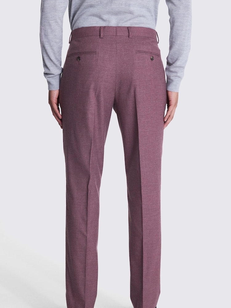 MOSS Red Tailored Fit Mulberry Flannel Trousers - Image 2 of 3