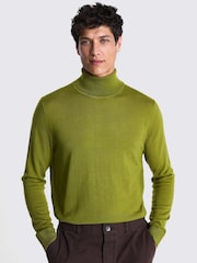 MOSS Green Merino Blend Roll Neck Jumper - Image 1 of 5