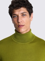 MOSS Green Merino Blend Roll Neck Jumper - Image 3 of 5